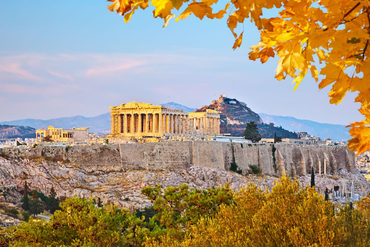 Athens, Greece Acropolis in fall