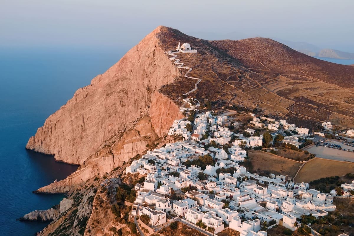 Aerial View Of Folegandros, Greece